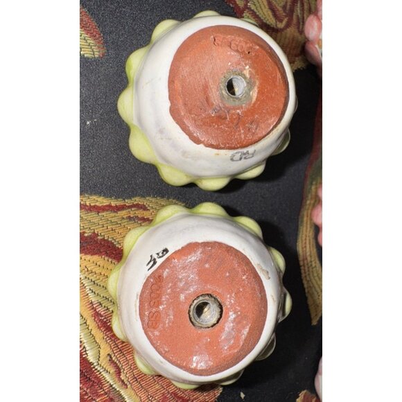 Mackenzie Childs Majolica 1.5 ” Swoop Multicolor Set Of 2 Knobs Pulls +Hardware - Picture 3 of 6